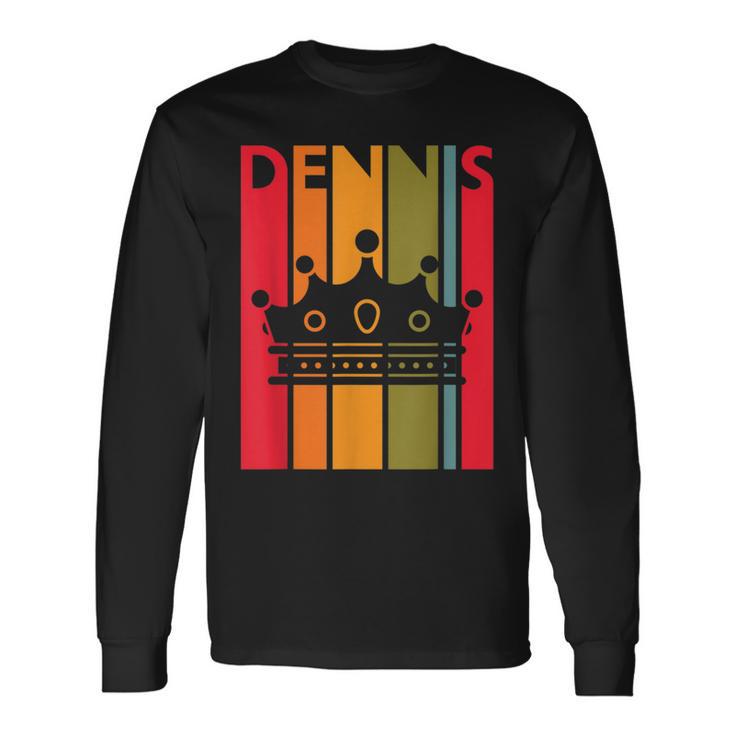 Dennis Idea For Boys First Name Vintage Dennis Long Sleeve T-Shirt