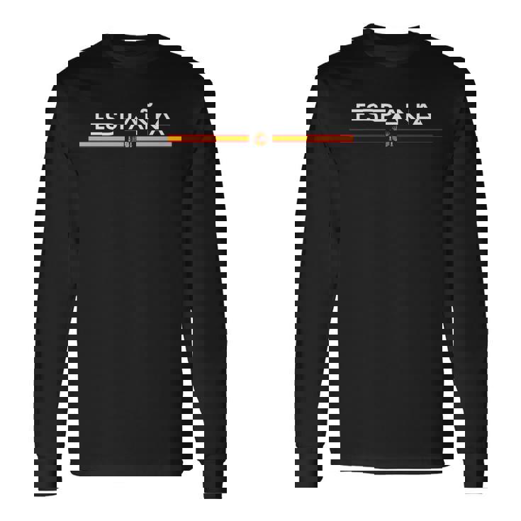 Deportiva De España Con Bandera De España Manga Larga Camiseta de manga larga