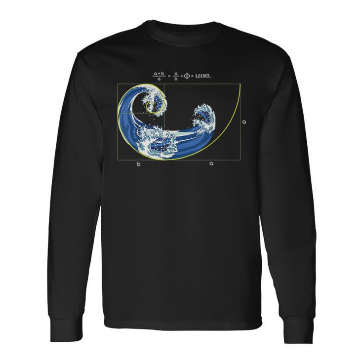 Die Große Fibonacci-Welle S Langarmshirts Geschenkideen