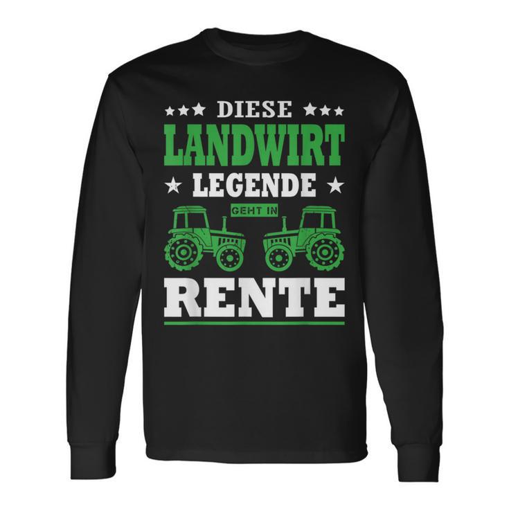 Diese Landwirt Legende Geht In Rente Ruhestand Pensioner Bauer Langarmshirts Geschenkideen