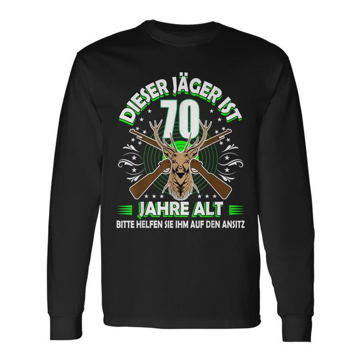 Dieser Jäger Ist 70 Jahre Old 70Th Birthday Hunter S Langarmshirts Geschenkideen