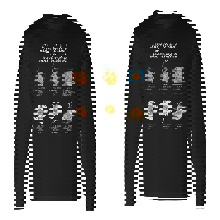Dinge Die Ich In Meiner Freizeit Tue German Language Black Langarmshirts Geschenkideen