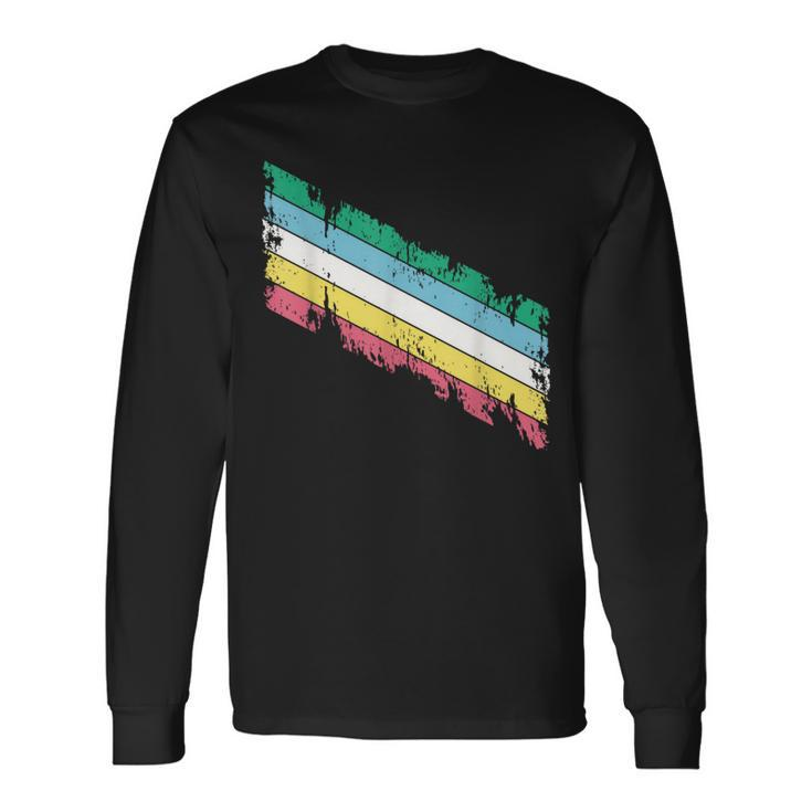Disability Pride Flag Distressed Vintage Long Sleeve T-Shirt Gifts ideas