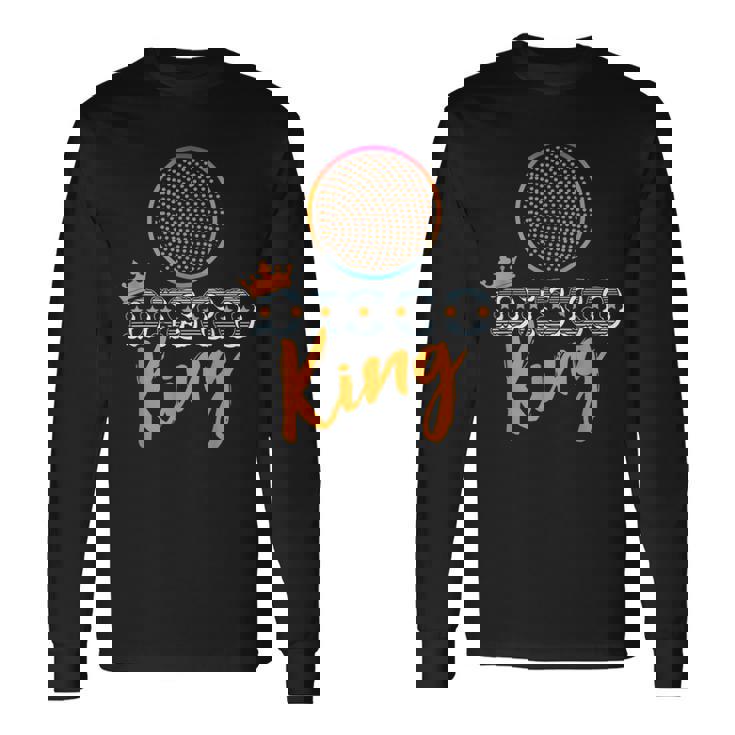 Disco King Espejo Ball Old School Retrointage Disco Dj Top Camiseta de manga larga