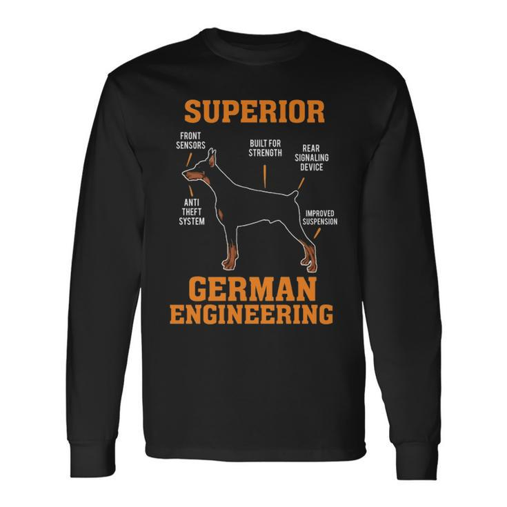 Dobermans Superior German Engineering Long Sleeve T-Shirt