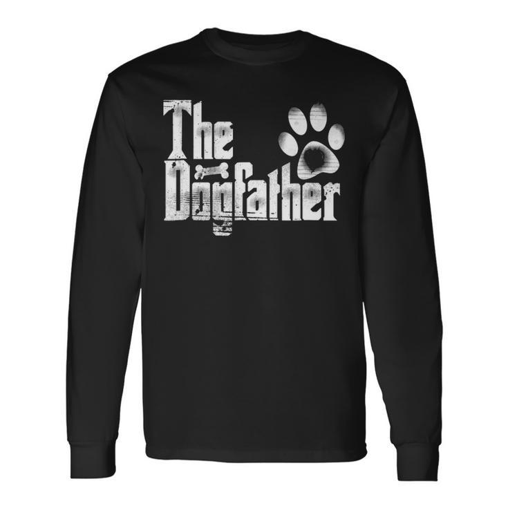 The Dogfather Dog Dad Father's Day Long Sleeve T-Shirt
