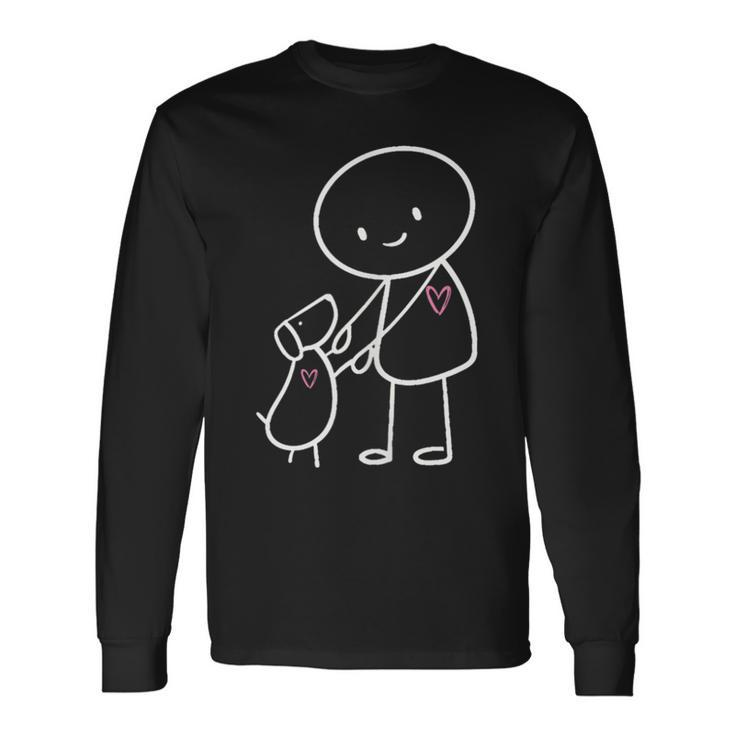 Dogs Stick Figures Dog Owners Dogs Walk The Dog Long Sleeve T-Shirt Gifts ideas