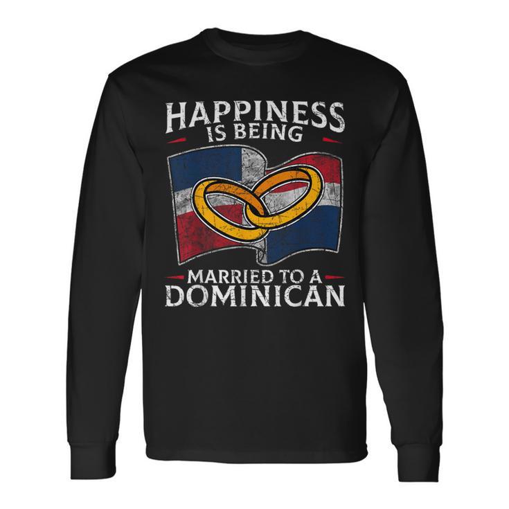 Dominican Republic Marriage Dominican Heritage Married Long Sleeve T-Shirt