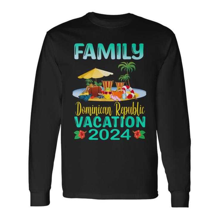 Dominican Republic Vacation 2024 Retro Matching Family Group Long Sleeve T-Shirt Gifts ideas