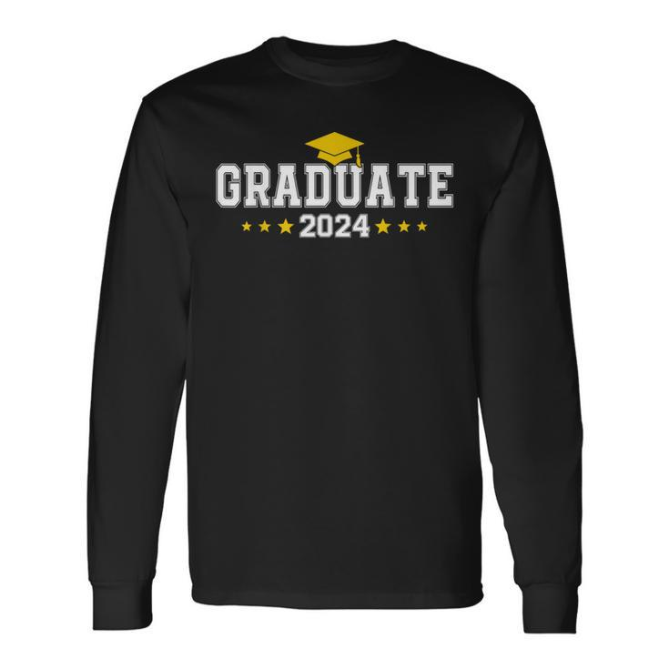 Done Class Of 2024 Graduated Senior 2024 College High School Long Sleeve T-Shirt