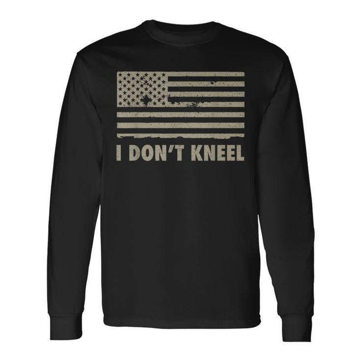 I Don't Kneel Desert Tan Long Sleeve T-Shirt