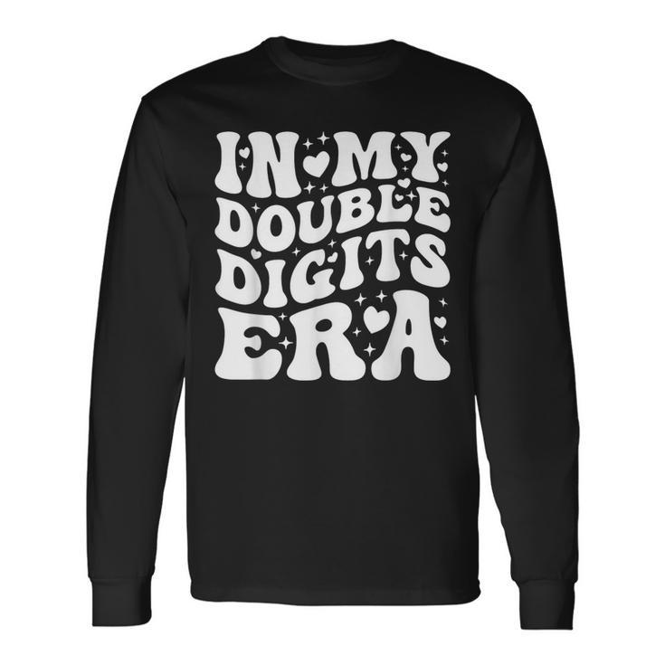 In My Double Digits Era Retro 10 Year Old 10Th Birthday Girl Long Sleeve T-Shirt