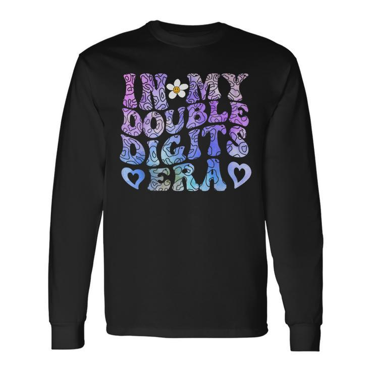 In My Double Digits Era Retro 10 Year Old 10Th Birthday Long Sleeve T-Shirt