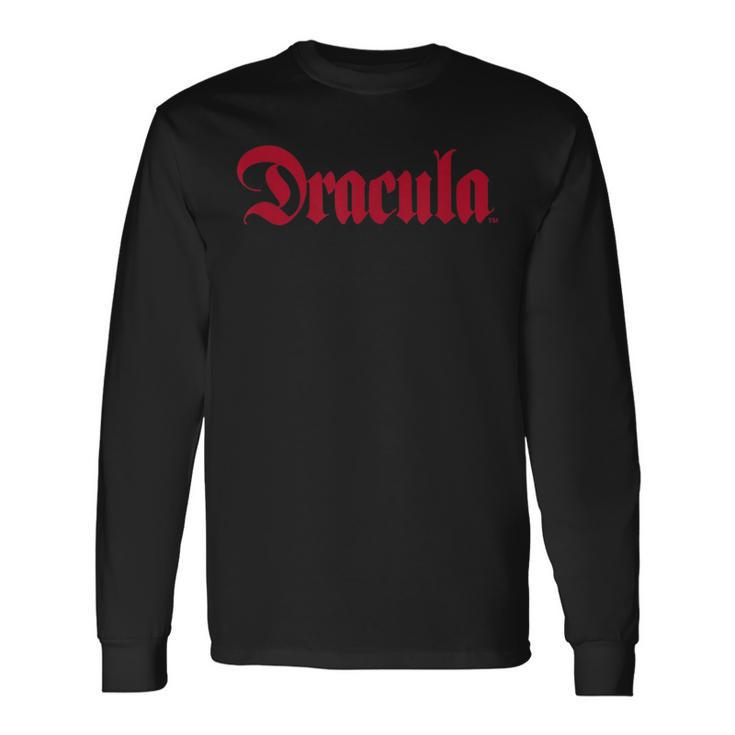 Dracula Original With Red Font Long Sleeve T-Shirt