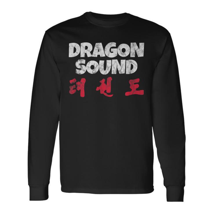 Dragon Sound Chinese Japanese Distressed Long Sleeve T-Shirt