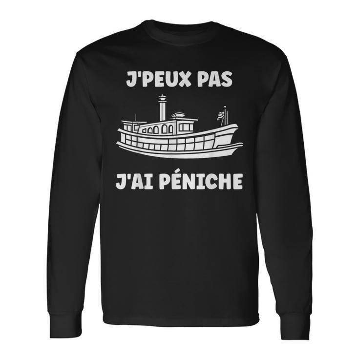 Drôle Bateau Péniches Humoristique J'ai Péniche T-shirt à manches longues