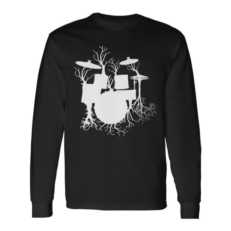 Drums   Tree Of The Drummer Long Sleeve T-Shirt