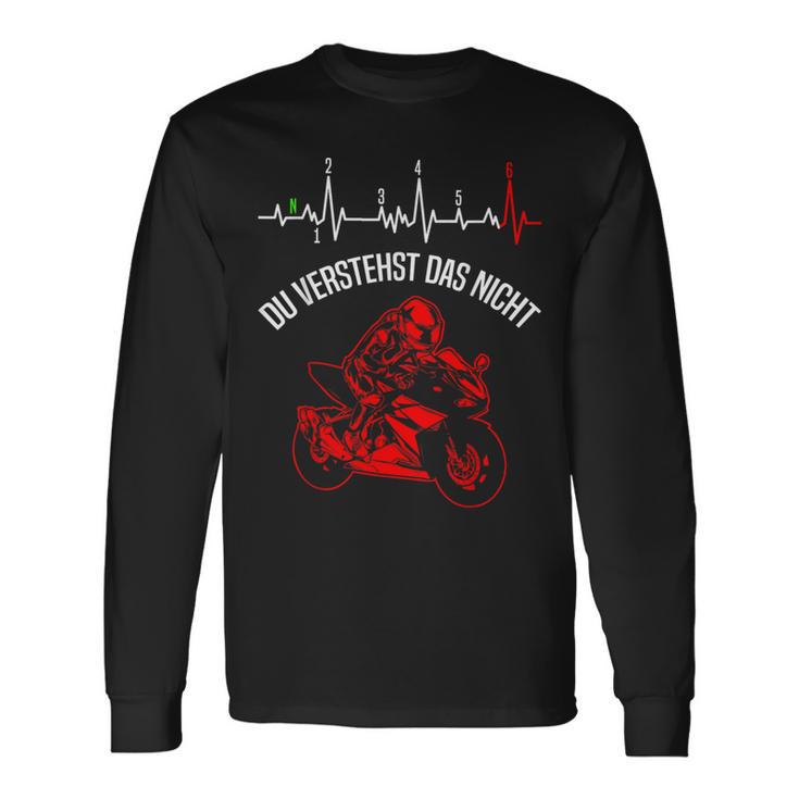 Du Verstehst Das Nicht Motorrad Herzschlag Schwarzes Langarmshirts für Biker Geschenkideen