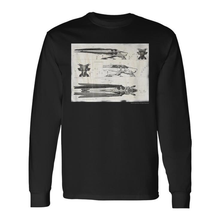 Dune Royal Ornithopter Blueprint Cream Long Sleeve T-Shirt