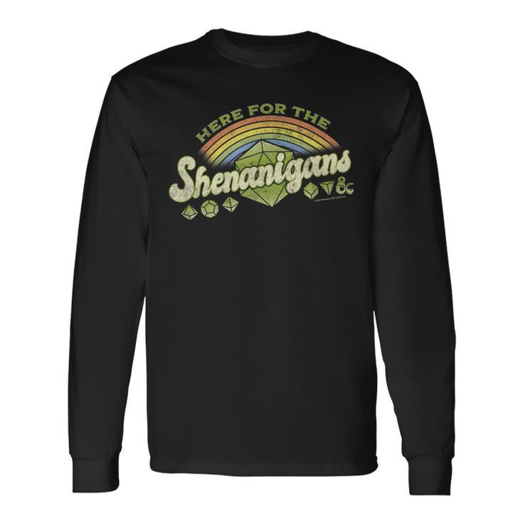 Dungeons & Dragons Here For The Shenanigans St Patrick's Long Sleeve T-Shirt
