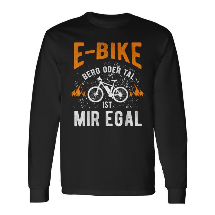 E-Bike Bicycle E Bike Electric Bicycle Man Slogan Langarmshirts Geschenkideen