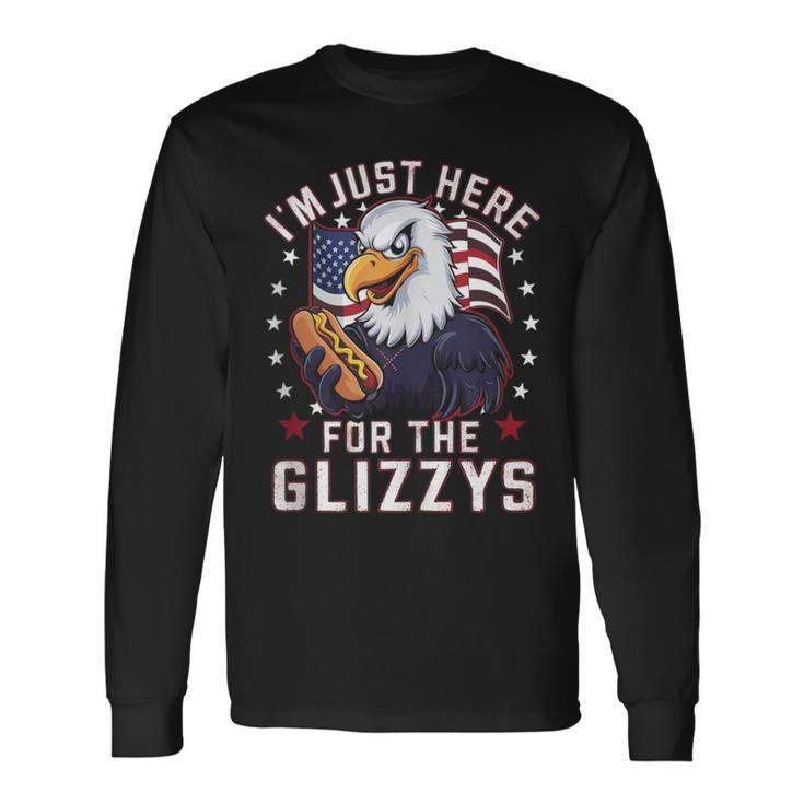 Eagle Im Just Here For The Glizzys Long Sleeve T-Shirt