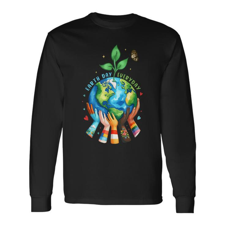 Earth Day 2024 Everyday Protect Environment Save The Planet Long Sleeve T-Shirt