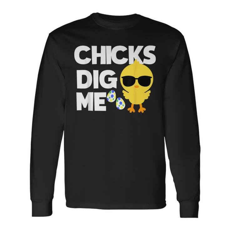 Easter Chicks Dig Me Boys T Toddler Men Long Sleeve T-Shirt