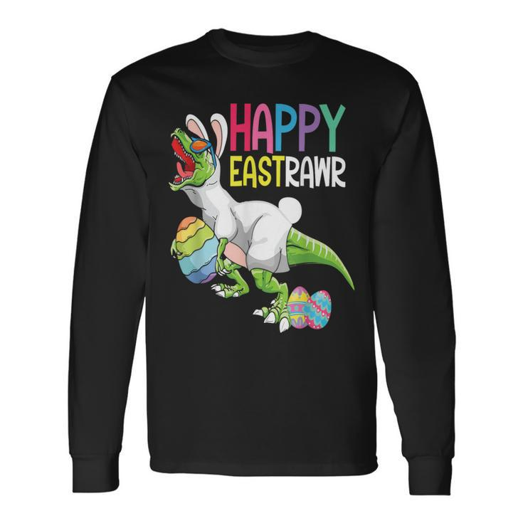 Easter Day Dinosaur Happy Eastrawr Easter Long Sleeve T-Shirt
