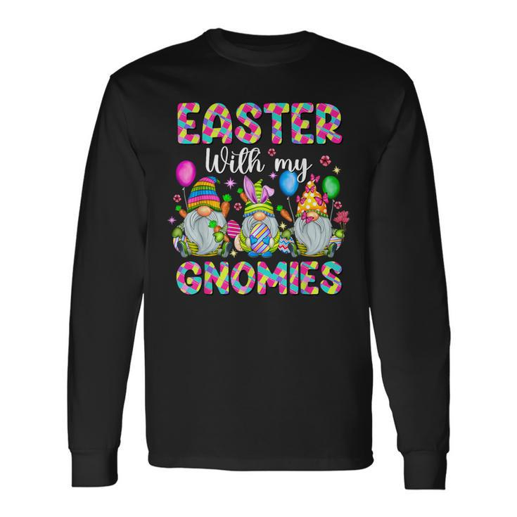Easter With My Gnomies Happy Easter Gnomes Bunny Rabbit Girl Long Sleeve T-Shirt