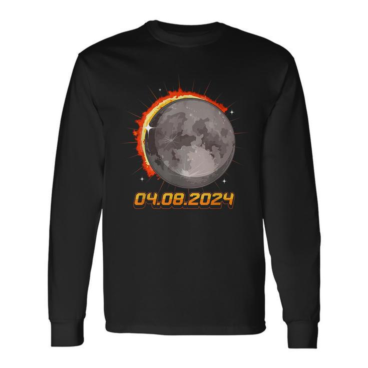 Eclipse 2024 April 08 Usa Annular Total Partial Astronomy Long Sleeve T-Shirt