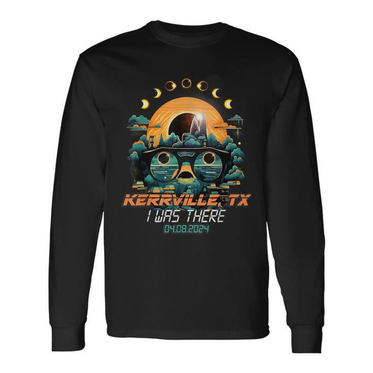 Eclipse Phases Total Solar Eclipse Kerrville Texas Tx Long Sleeve T-Shirt