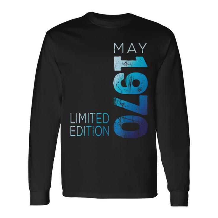 Edición Limitada Mayo 1970 Retro 1970Intage Año 1970 Camiseta de manga larga