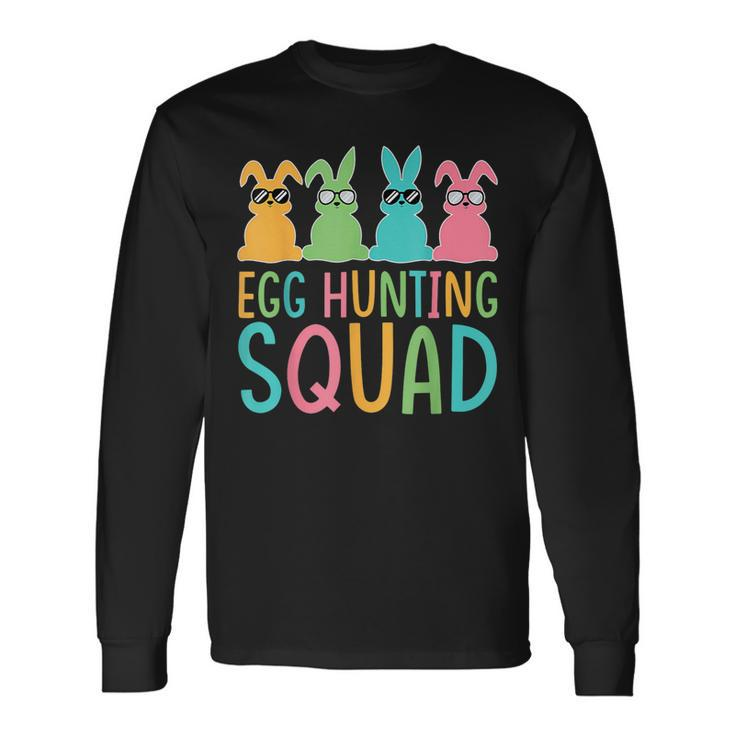 Egg Hunting Squad Crew Family Happy Easter Bunny Long Sleeve T-Shirt
