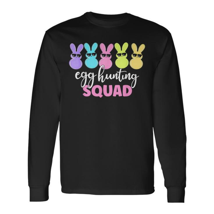 Egg Hunting Squad Crew Family Happy Easter Bunny Womens Long Sleeve T-Shirt