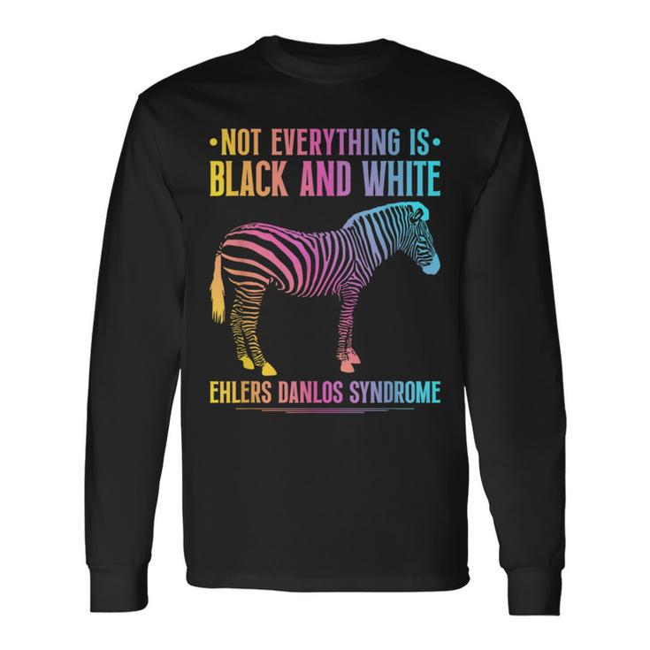 Ehlers Danlos Syndrome Black And White Eds Zebra Long Sleeve T-Shirt