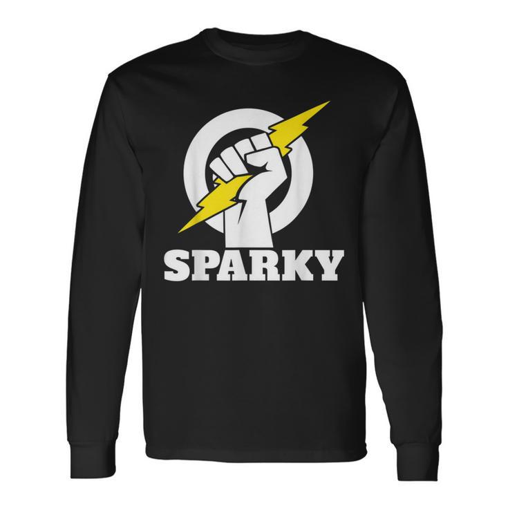 Electrician Lightning Bolt Electrician Sparky Long Sleeve T-Shirt