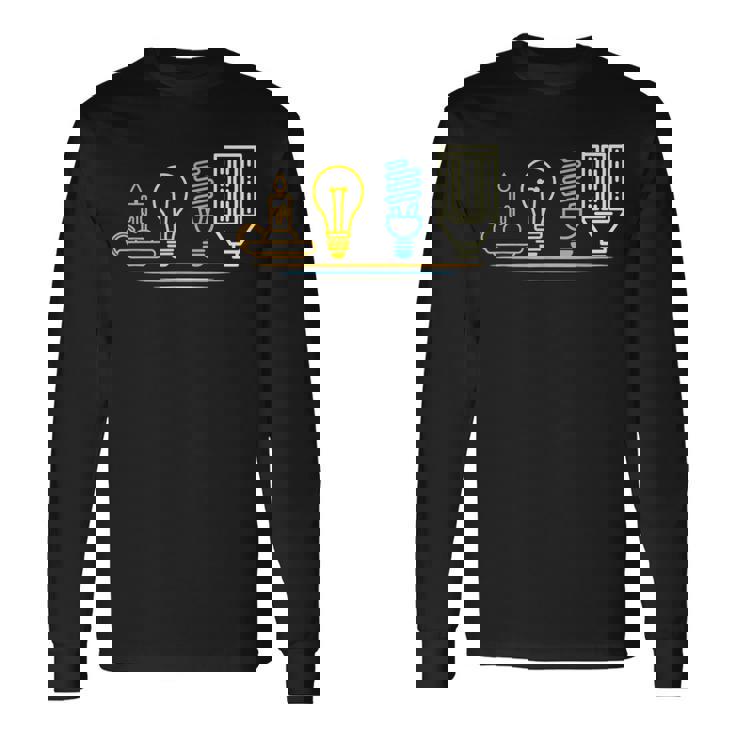 Eléctrico Ingeniero Iluminación Electricidad Electricista Camiseta de manga larga