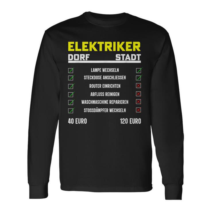 Elektrotechnik Elektroniker Handwerker Elektriker Black Langarmshirts Geschenkideen