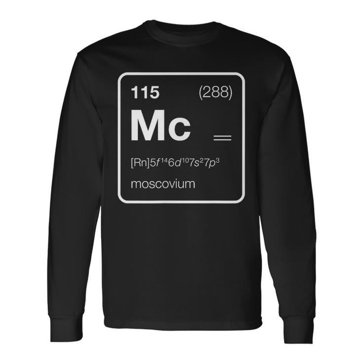Element 115 Moscovium Periodic Table Long Sleeve T-Shirt Gifts ideas