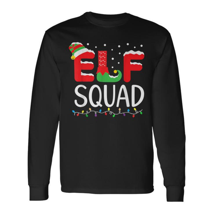 Elf Family Christmas Matching Pajamas Xmas 2023 Elf Squad Long Sleeve T-Shirt