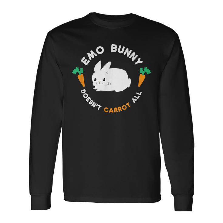 Emo Bunny Doesn't Carrot All  Cute Easter Long Sleeve T-Shirt