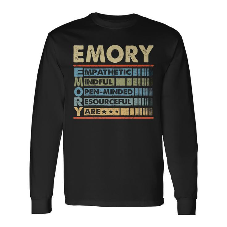 Emory Family Name Emory Last Name Team Long Sleeve T-Shirt Gifts ideas