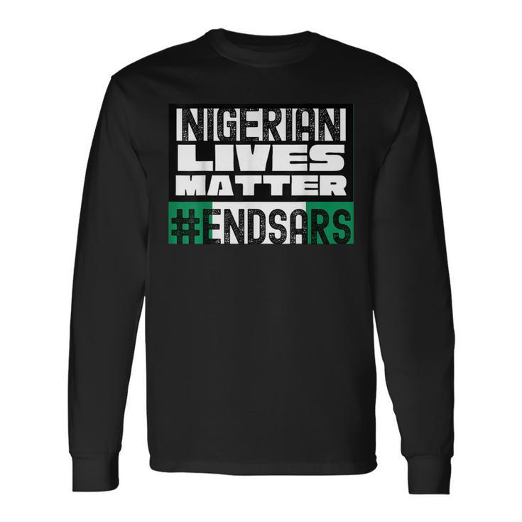 End Sars Black Lives Matter Political Protest Equality Long Sleeve T-Shirt