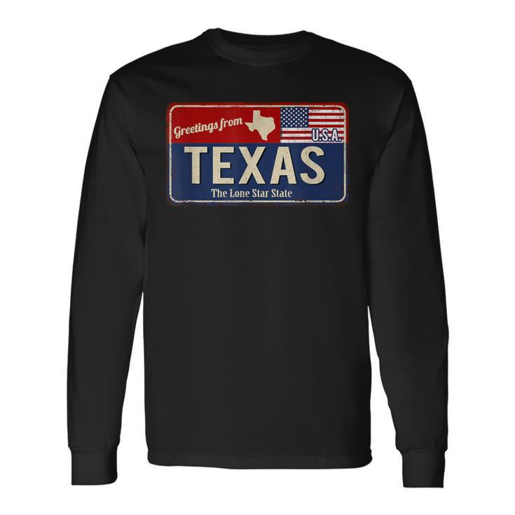 Enjoy Wear Cool Texas Wild Vintage Texas Usa Long Sleeve T-Shirt
