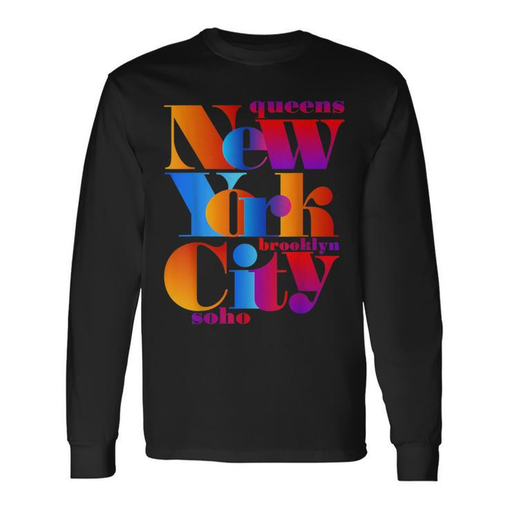Enjoy Wear New York City Fashion Graphic New York City Long Sleeve T-Shirt