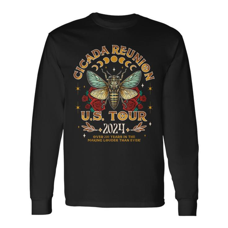 Entomologist Cicada Lover Cicada Reunion Us Tour 2024 Long Sleeve T-Shirt