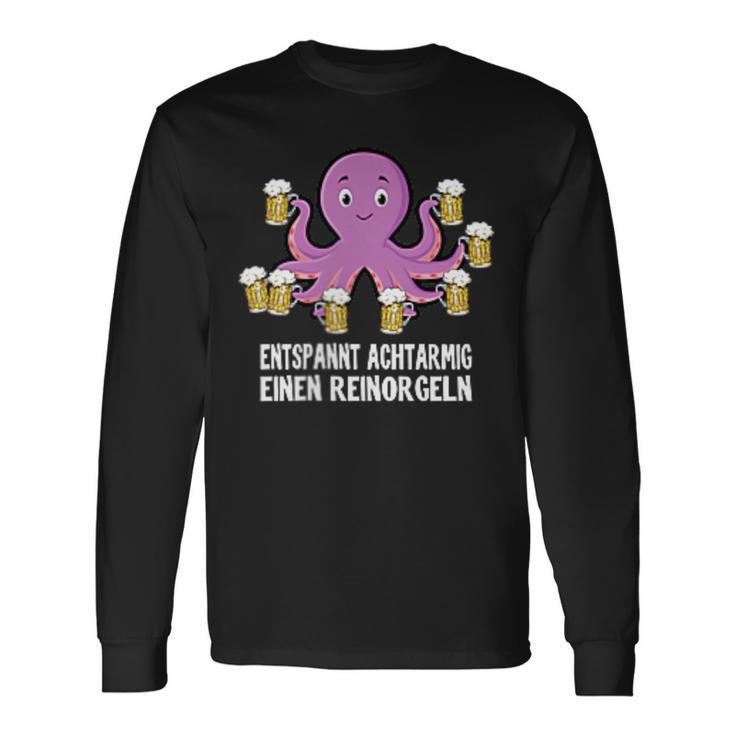 Entspannt Achtarmig Einen Reinorgeln Pocket Bier Party Langarmshirts Geschenkideen