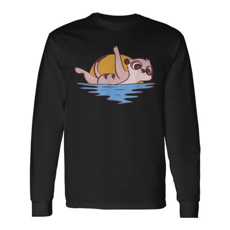 Erdmännchen Schwimmen Wildlife Hobbyschwimmer Langarmshirts Geschenkideen