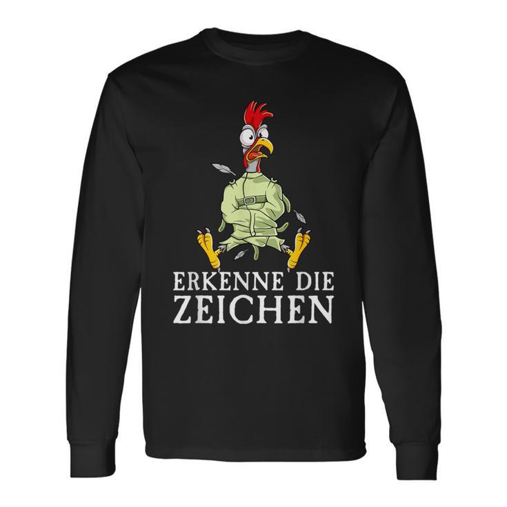 Erkenne Die Signserrückt Angratt Cockerel Langarmshirts Geschenkideen